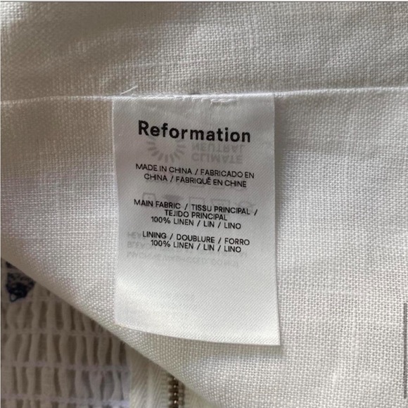 NWOT Reformation Jaxon Linen Top, Size 12 - Picture 4 of 4
